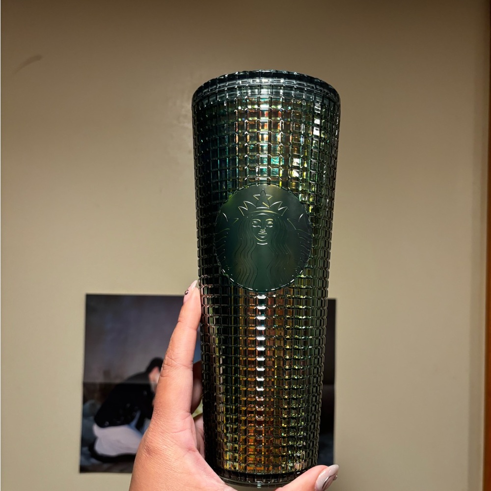 Starbucks 24oz Green holo tumbler gently used